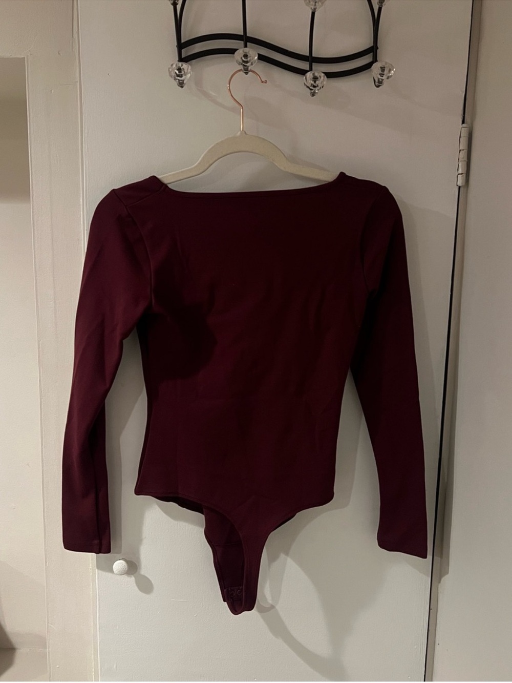 Abercrombie & Fitch Red Long-Sleeve Bodysuit - Picture 2 of 2